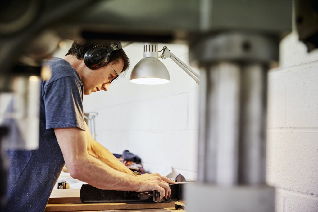 A furniture workshop making bespoke contemporary furniture pieces using traditional skills in modern
